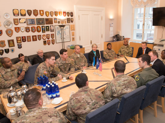 Kohtumine Eestis paikneva Ameerika Ühendriikide maaväe üksuste juhtkonnaga
